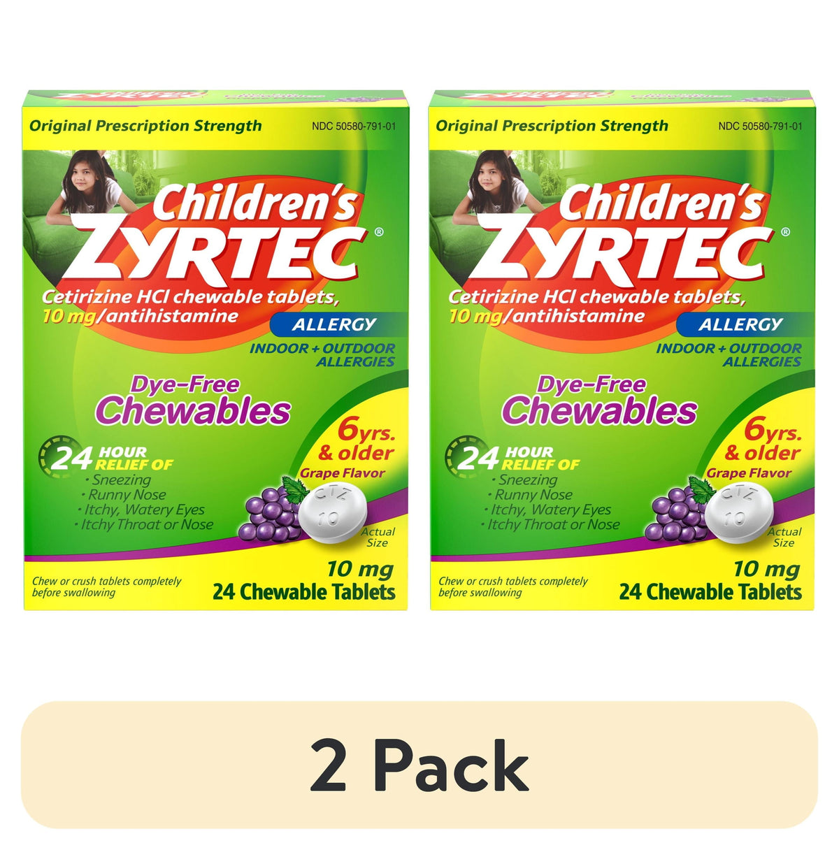 Zyrtec Child 10mg 24 ct Grp Tabs product image 1