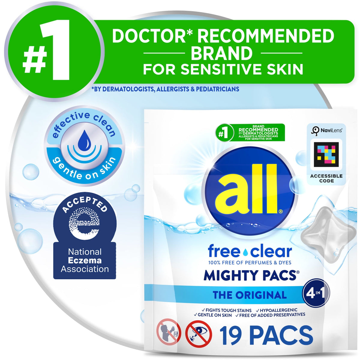 All Mighty Pckt Free/clear 19 ct product image 1