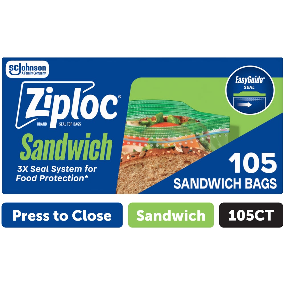 Ziplock Sandwich Bags 105 ct product image 1
