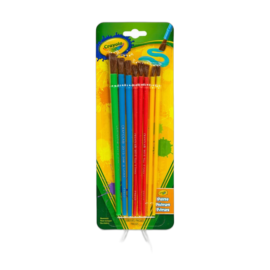 Crayola Kids Paint Brush Set (8ct), Painting Supplies for Kids, Assorted Sizes, Kids Arts & Crafts Supplies for Elementary & Preschool