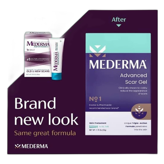 Mederma Advanced Scar Gel - 1x Daily - Reduces The Appearance of Old & New Scars - #1 Doctor & Pharmacist Recommended Brand for Scars - 1.76oz.