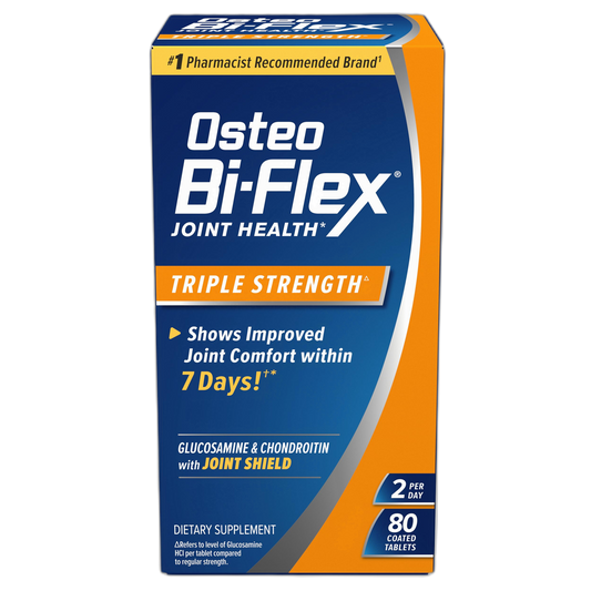 Osteo Bi-Flex Triple Strength, Glucosamine Chondroitin with Vitamin C Joint Health Supplement, Coated Tablets, 80 Count