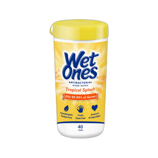 Wet Ones Antibacterial?Hand Wipes, Tropical Splash Wipes | Antibacterial Wipes, Hand Sanitizer Wipes, Wet Ones Wipes, 40 ct. Canister