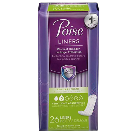 Poise Pantiliners, 26 Count