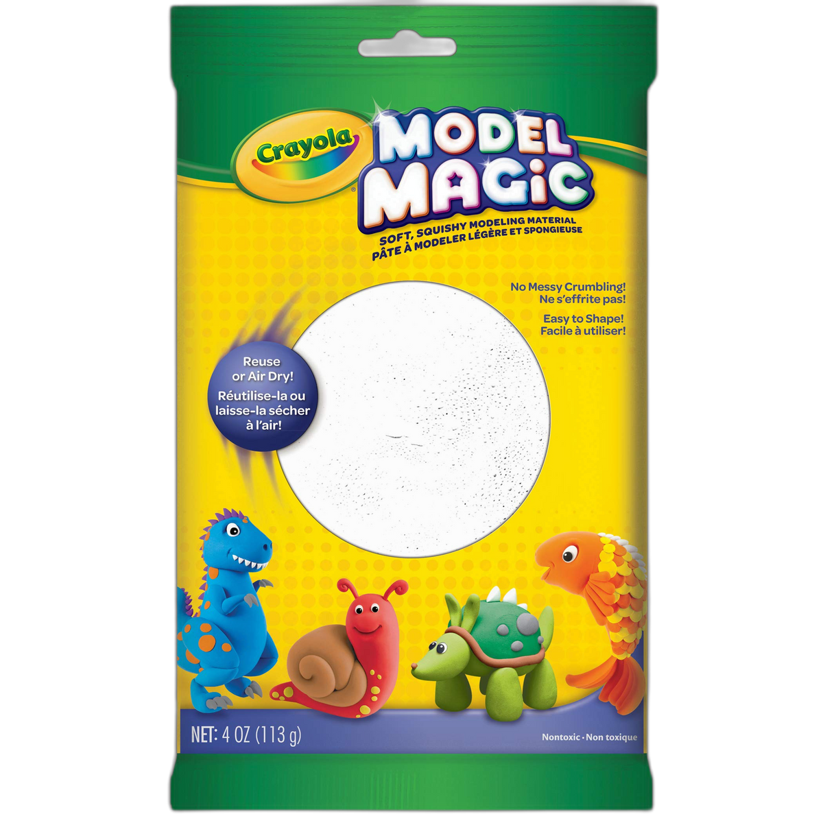 Crayola Model Magic White, Modeling Clay Alternative, At Home Crafts for Kids, 4 oz