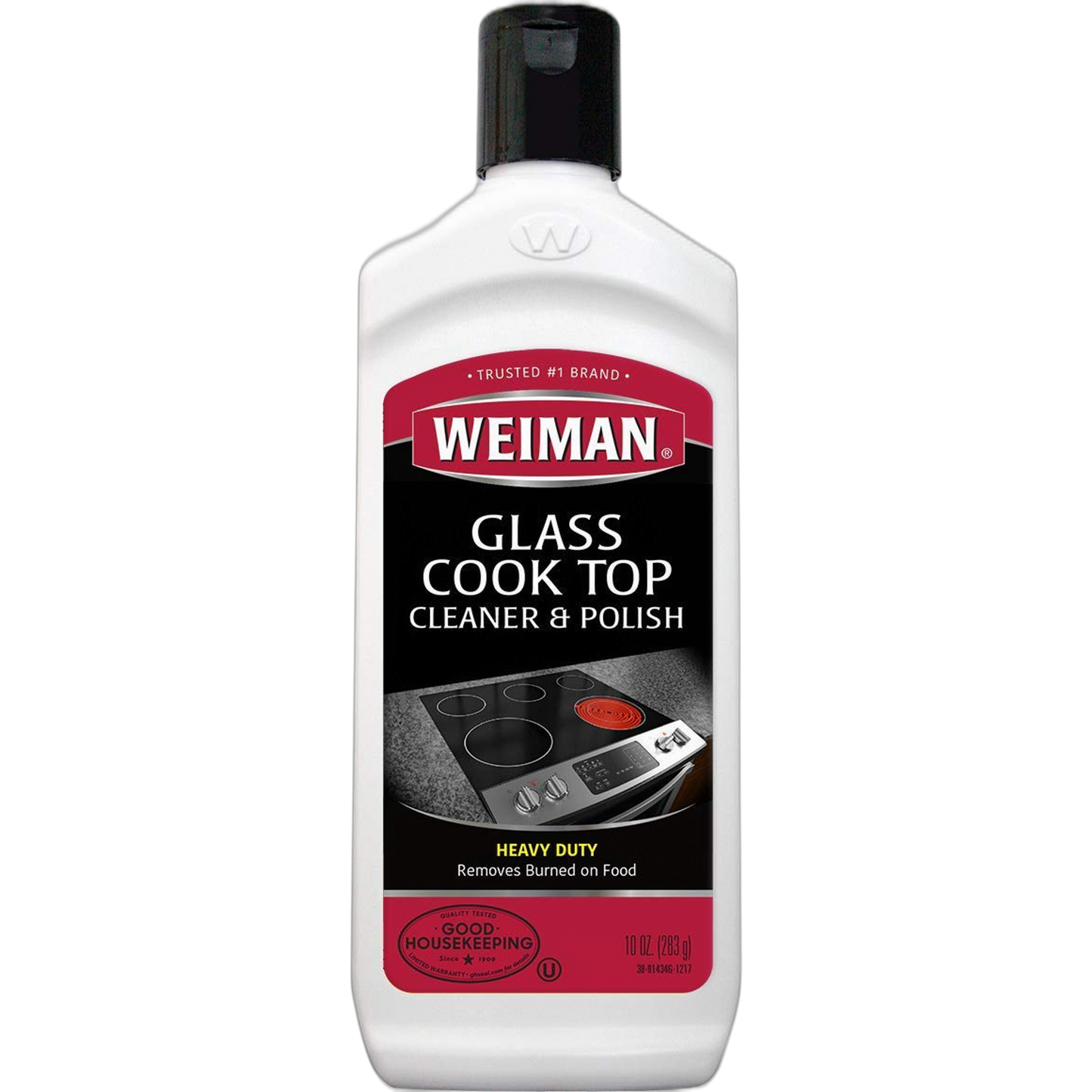 Weiman Glass Cooktop Heavy Duty Cleaner & Polish - Shines and Protects Glass/Ceramic Smooth Top Ranges with its Gentle Formula - 10 Oz., Clear