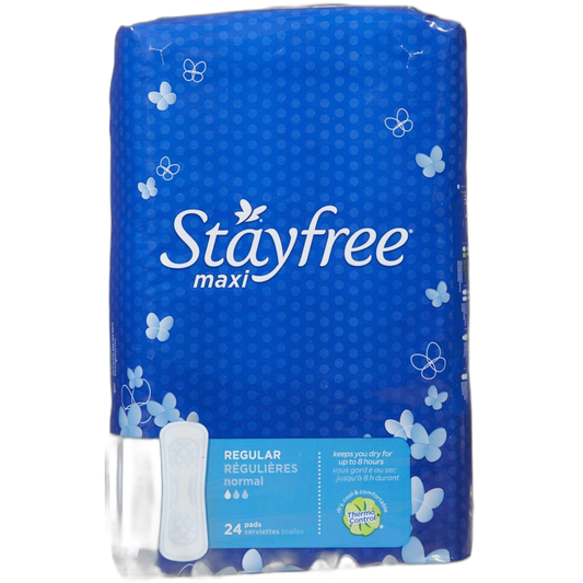 Stayfree Regular Maxi Pads - 24 ct