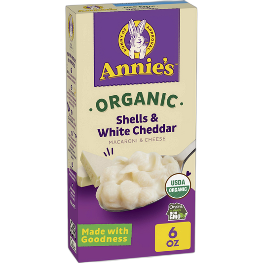 Annie's Homegrown Organic Macaroni & Cheese - Shells & White Cheddar - 6 oz