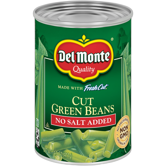 Del Monte Foods Cut Green Beans No Salt, 14.5 oz