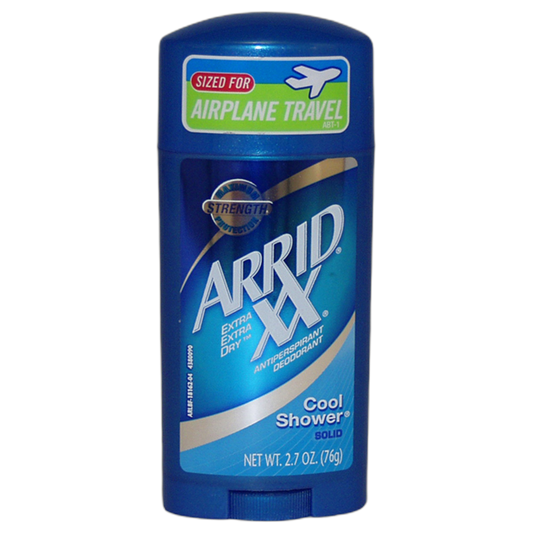 Arrid Extra Extra Dry XX Antiperspirant Deodorant, Solid, Cool Shower, 2.6 oz (73 g)