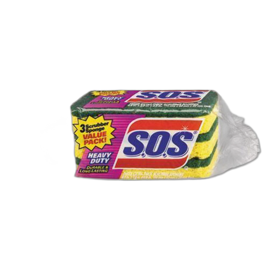 S.O.S. Scrubber Sponge, Heavy Duty, Value Pack 3 sponges