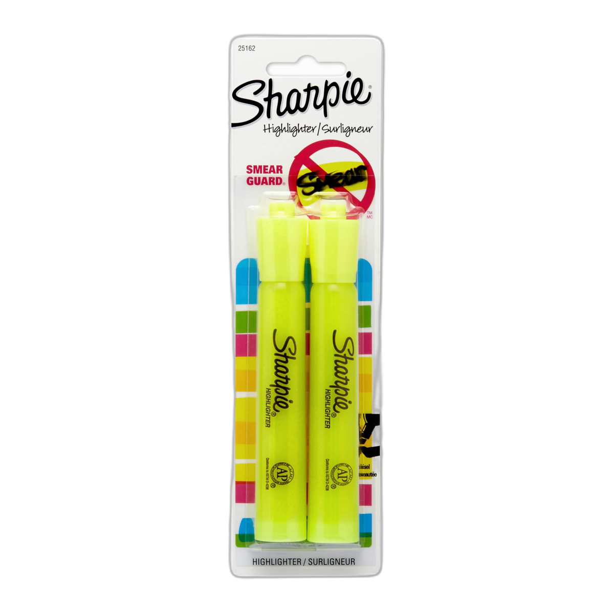 Sharpie 25162PP Accent Tank-Style Highlighter, Fluorescent Yellow, 2-Pack