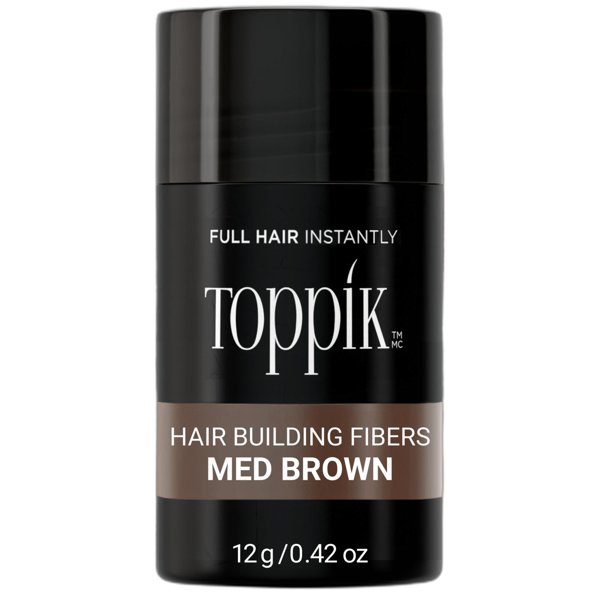Toppik Hair Building Fibers, Medium Brown, 12g Fill In Fine or Thinning Hair, Instantly Thicker, Fuller Looking, 9 Shades for Men & Women, Keratin Protein Formula