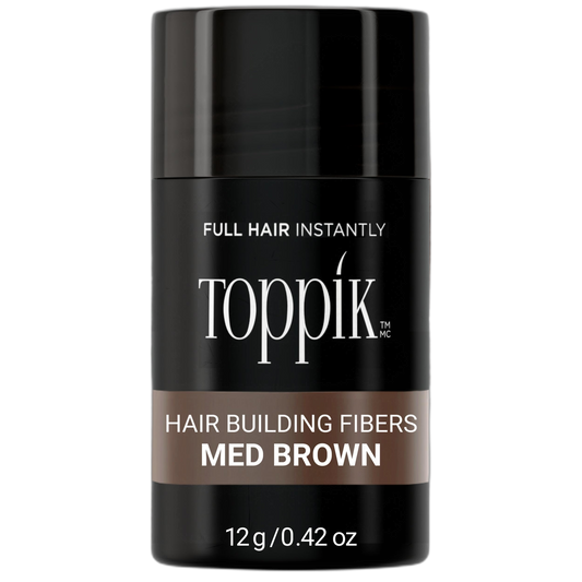 Toppik Hair Building Fibers, Medium Brown, 12g Fill In Fine or Thinning Hair, Instantly Thicker, Fuller Looking, 9 Shades for Men & Women, Keratin Protein Formula