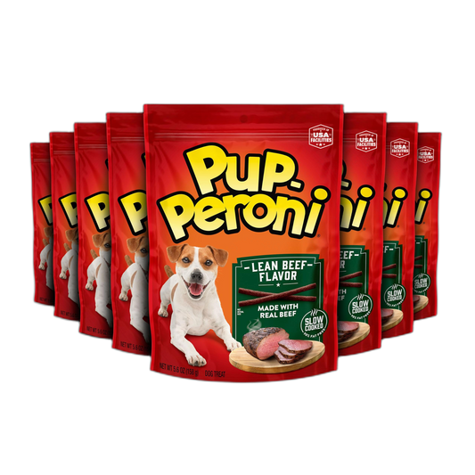 Pup-Peroni Dog Treats, Lean Beef Flavor, 5.6 Ounce (Pack of 8), Made with Real Beef, 90% Fat Free