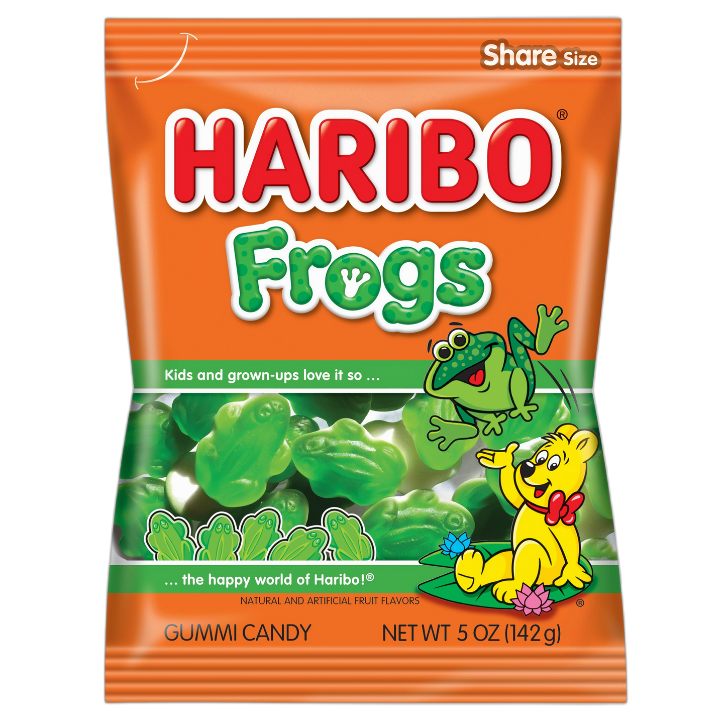 HARIBO Gummi Candy, Frogs, 5 oz. Bag (Pack of 12)