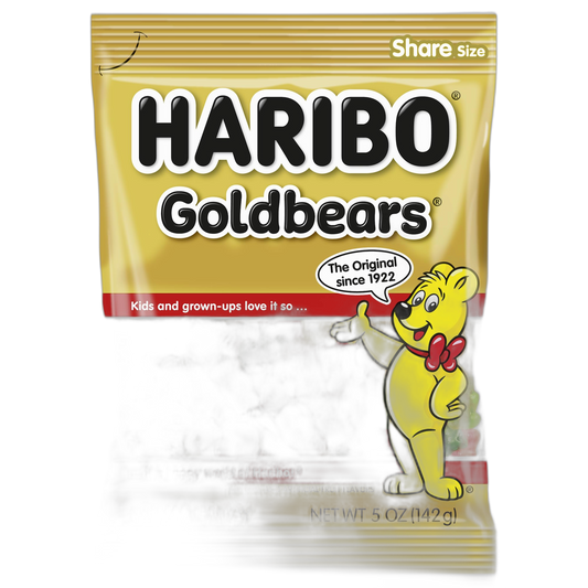 HARIBO Goldbears, Gummi Candy, 5 oz Bags (12 Packs) Assorted Flavors