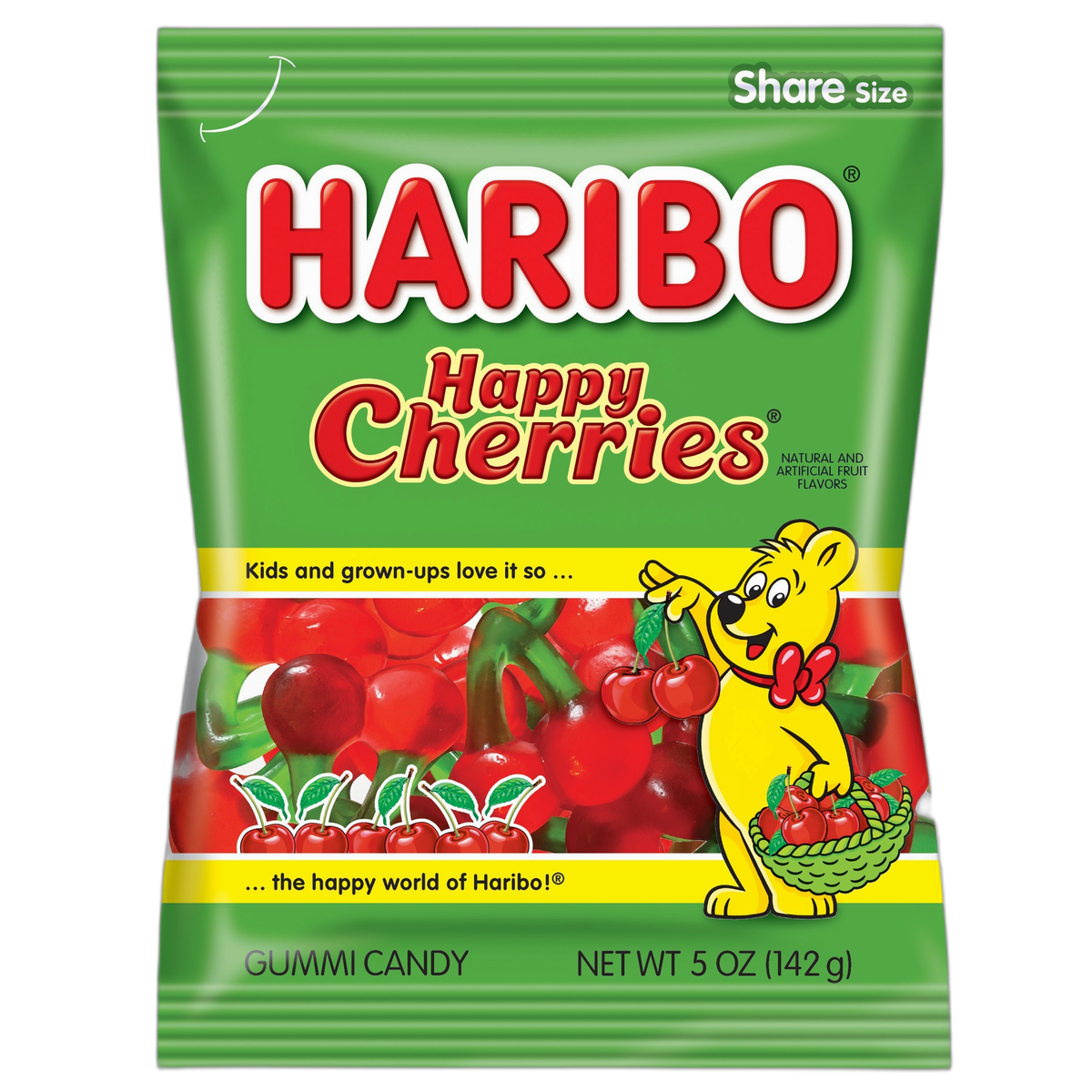 HARIBO Gummi Candy, Happy Cherries, 5 oz. Bag (Pack of 12)