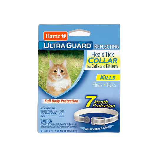 Hartz UltraGuard Flea & Tick Collar for Cats and Kittens, 7 Month Flea and Tick Protection and Prevention, Reflective Collar