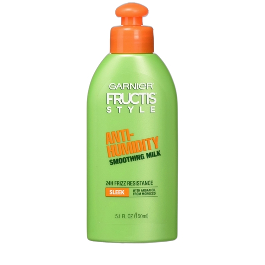Garnier Fructis Style Anti-Humidity Smoothing Milk, All Hair Types, Sleek , 5.1 oz. (Packaging May Vary)