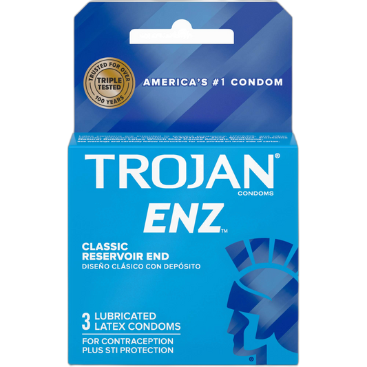 Trojan ENZ Lubricated Condoms, 3 Count (Pack of 6)