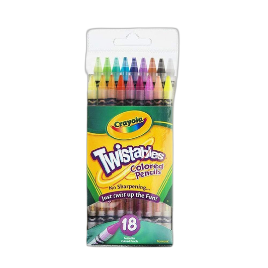 Crayola Twistable Colored Pencils For Kids, Fun School Supplies, 18 Count, Gifts For Kids, Ages 3+