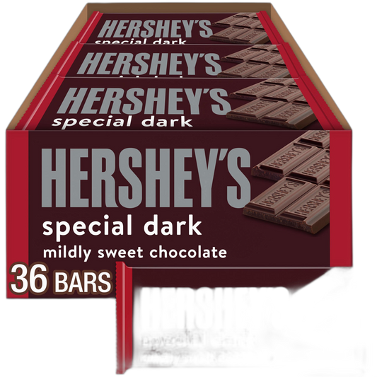 HERSHEY'S SPECIAL DARK Mildly Sweet Chocolate Candy Bars, 1.45 oz (36 Count)