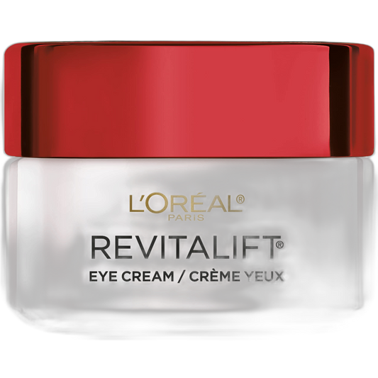 L'Oreal Paris Skincare Revitalift Anti-Wrinkle and Firming Eye Cream with Pro Retinol, Treatment to Reduce Dark Circles, Fragrance Free, 0.5 oz.