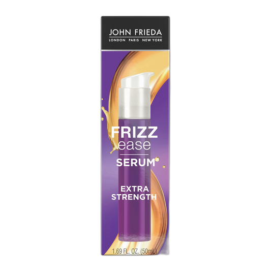 John Frieda Frizz Ease Extra Strength Hair Serum, Instantly Smooths for Healthy, Hydrated, Frizz-Free Hair, for Thick and Coarse Hair, with Argan, Coconut, and Moringa Oil for Heat Protection, 1.69 Oz