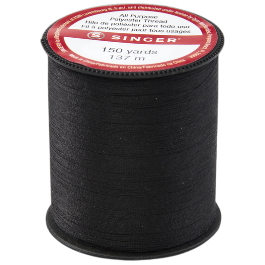 Singer 60110All Purpose Polyester Thread, 150 Yards, Black