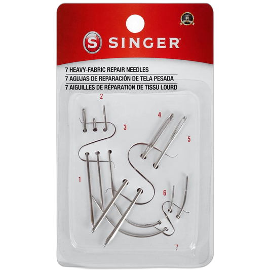 SINGER 01025 Heavy Duty Household Hand Needles, 1 Canvas, 1 Carpet, 1 Leather, 1 Sacks, 1 Sail, 2 Upholstery