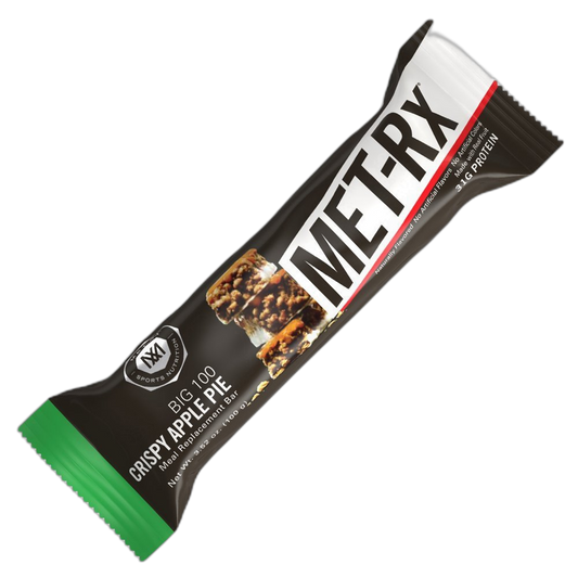 MET-Rx Big 100 Colossal Meal Replacement Bar, Crispy Apple Pie Bars, 3.52 Ounce (Pack of 12)
