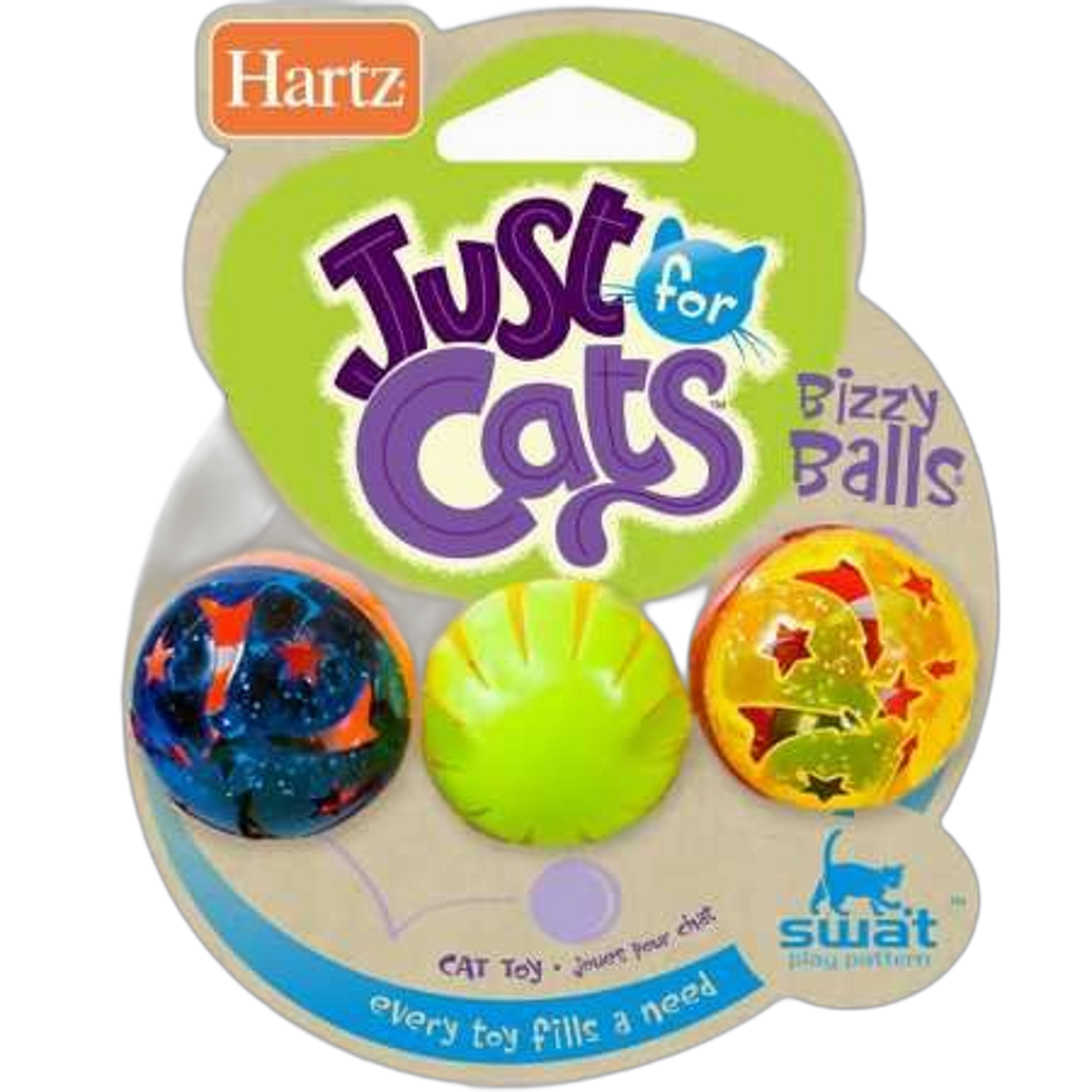 Hartz Just for Cats Bizzy Balls Cat Toy for all breed sizes