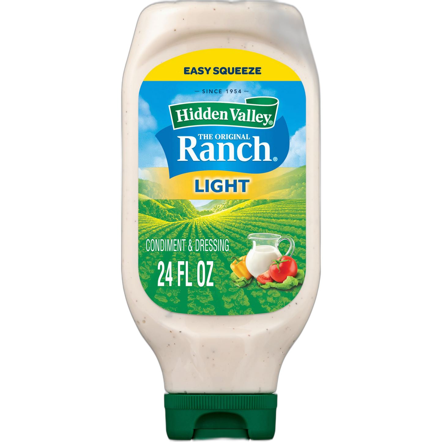 Hidden Valley Light Ranch Condiment and Dressing, Easy Squeeze Bottle, 24 Fl Oz (Package May Vary)