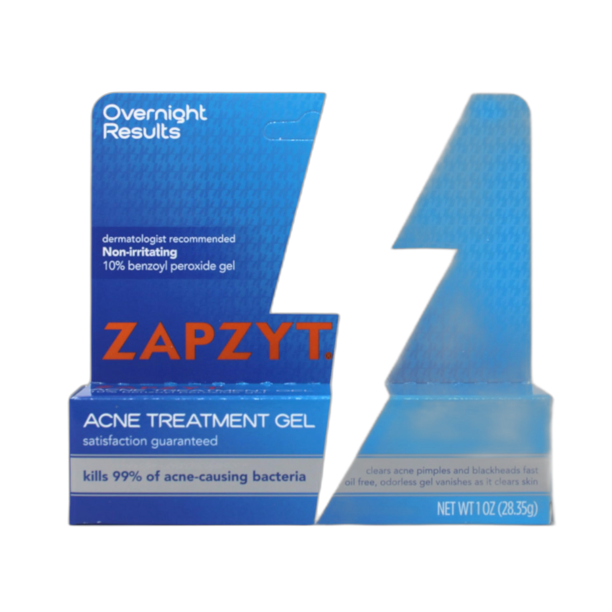Zapzyt Acne Treatment Gel Maximum Strength 10% Benzoyl Peroxide Acne Spot Treatment 1 oz