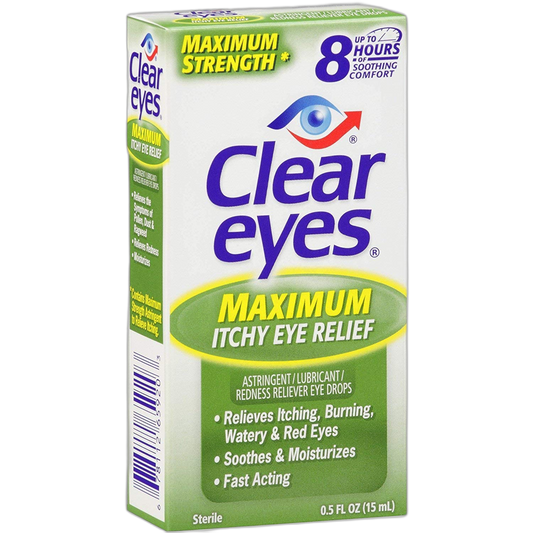 Clear Eyes, Itchy Eye Relief, 0.5 Ounce