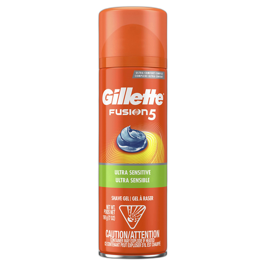 Gillette Fusion5 Ultra Sensitive Shave Gel, 7 Ounce