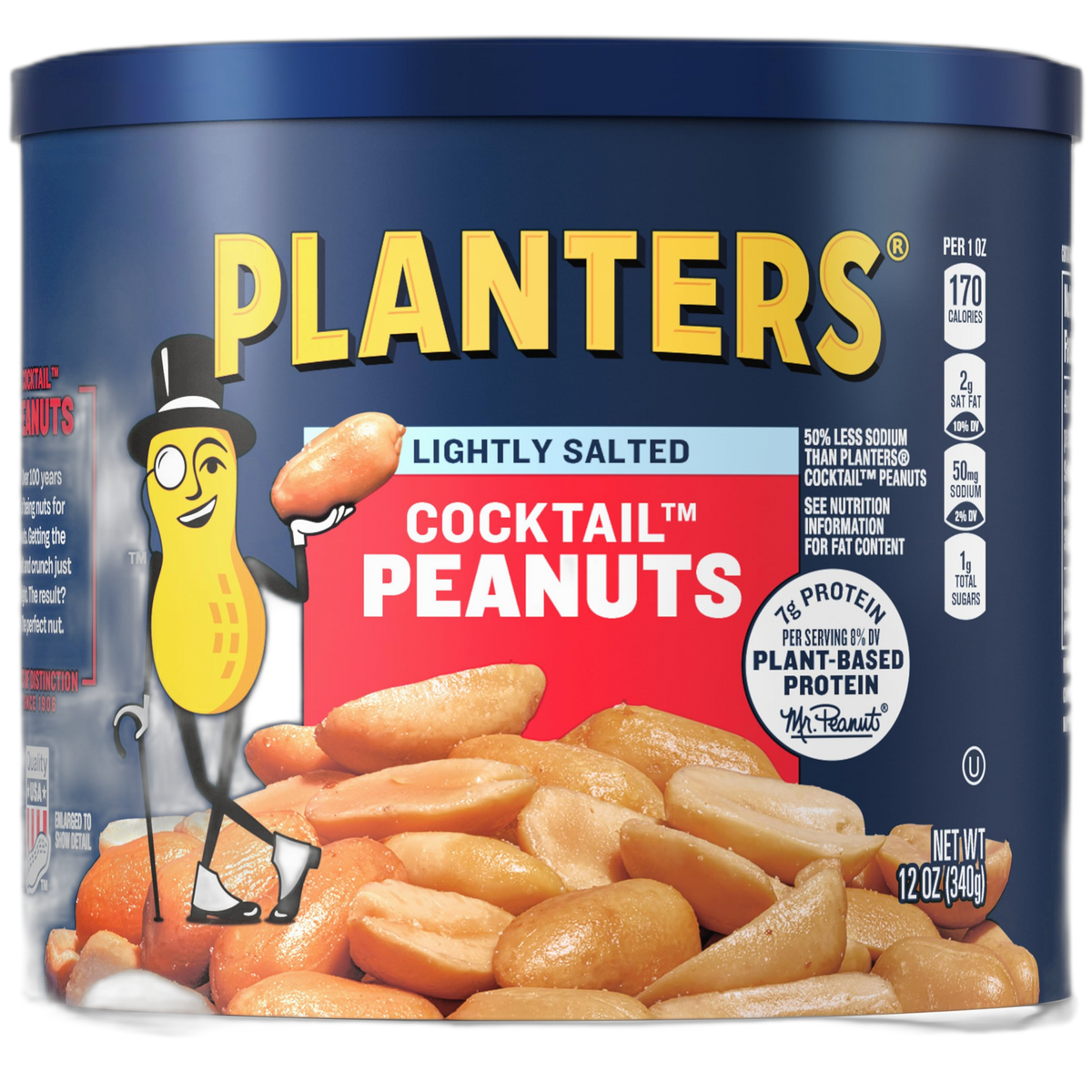 PLANTERS Lightly Salted Peanuts 12 oz Jars (Pack of 1)