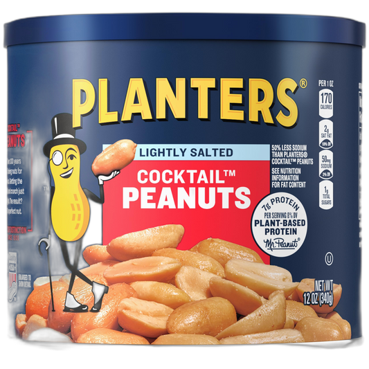PLANTERS Lightly Salted Peanuts 12 oz Jars (Pack of 1)