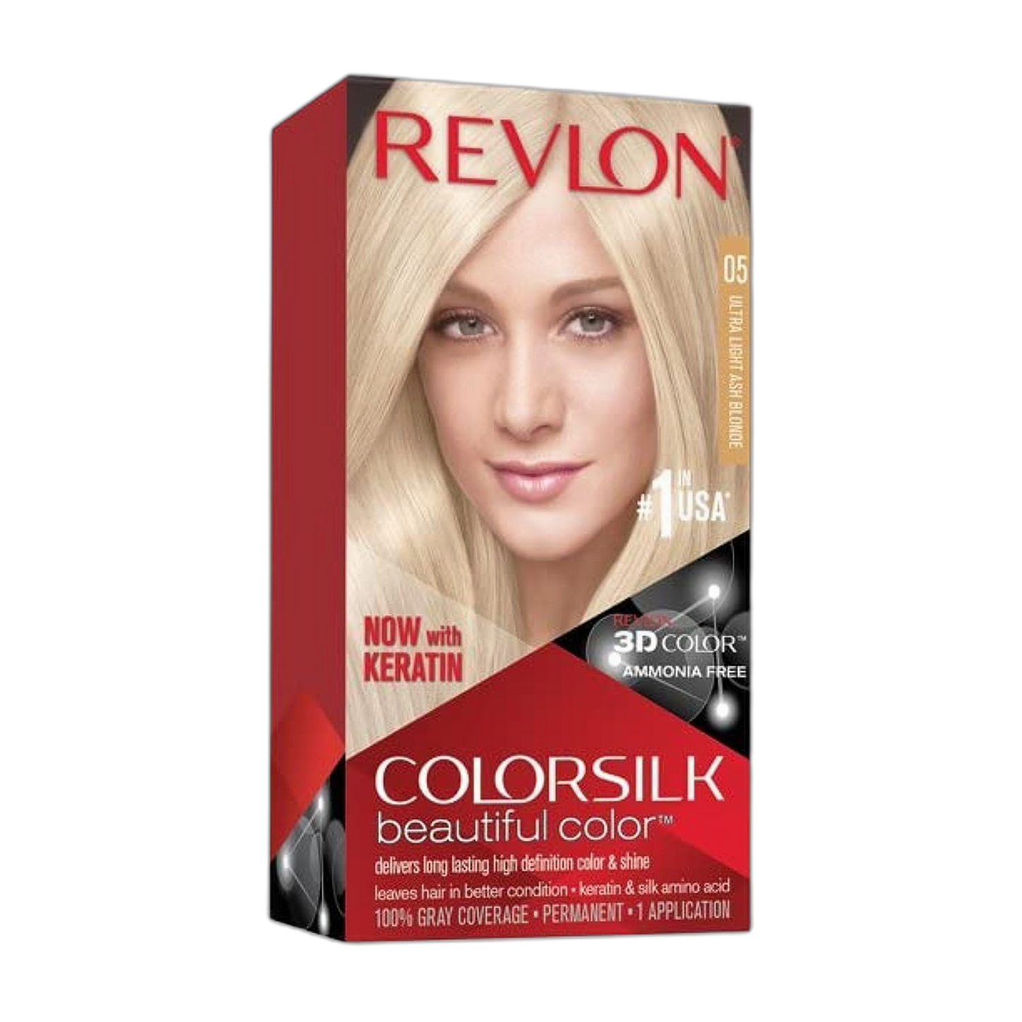 Revlon ColorSilk Beautiful Color, [05] Ultra Light Ash Blonde 1 ea (Pack of 3)