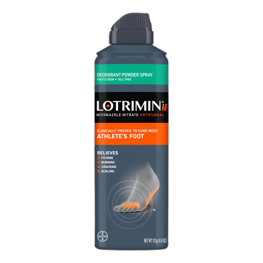 Lotrimin Athlete's Foot Deodorant Antifungal Powder Spray, Miconazole Nitrate 2%, Clinically Proven Effective Antifungal Treatment of Most AF, Jock Itch & Ringworm, 4.6 Ounce? ?