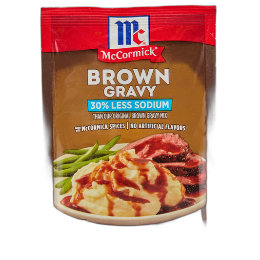 McCormick 30% Less Sodium Brown Gravy Mix, 0.87 oz