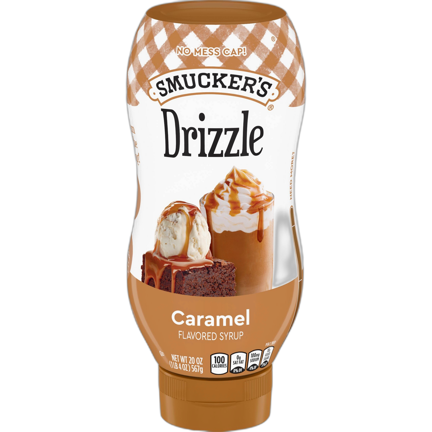 Smucker’s Drizzle Caramel Flavored Syrup, 20 Oz. Squeeze Bottle