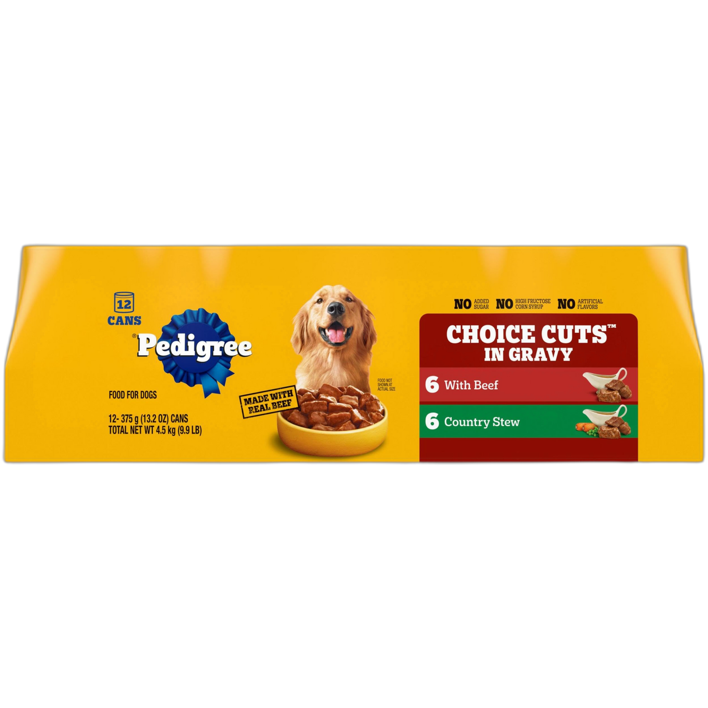 Pedigree Choice Cuts in Gravy Adult Canned Soft Wet Dog Food, Beef & Country Stew, 13.2 oz. Cans (12 Count, Pack of 1)