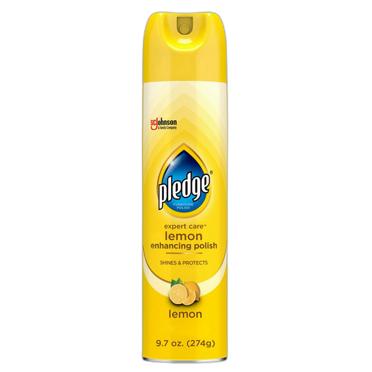 Pledge Enhancing Polish, Furniture & Wood Spray, Lemon Scent, 9.7oz
