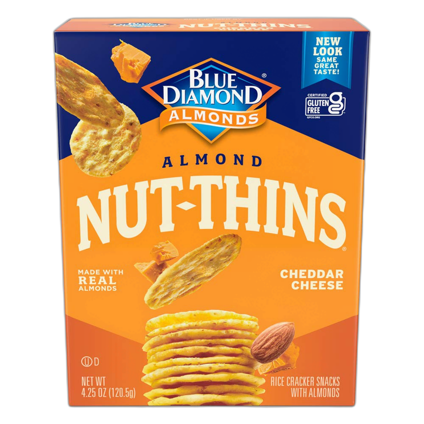 Blue Diamond Almond Nut Thins, Cheddar Cheese, 4.25 Oz