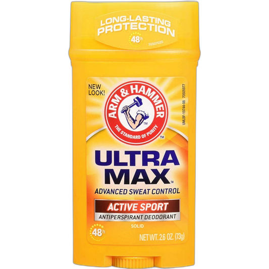 ARM & Hammer Ultramax Solid Antiperspirant Deodorant Active Sport 2.6 Oz (Pack of 4)