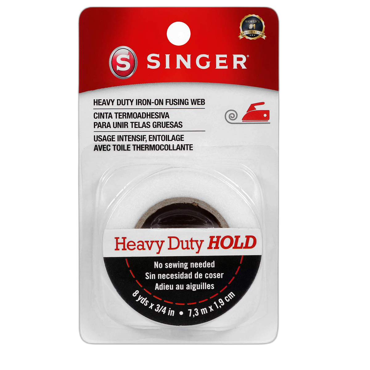 SINGER 00240 Heavy Duty Iron-On Fusing Web, Fabric Adhesive,