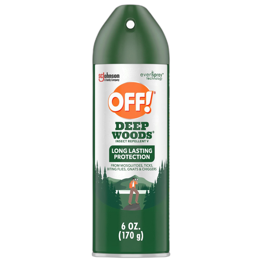 OFF! Deep Woods Insect Repellent Aerosol, Bug Spray with Long Lasting Protection from Mosquitoes, 6 oz