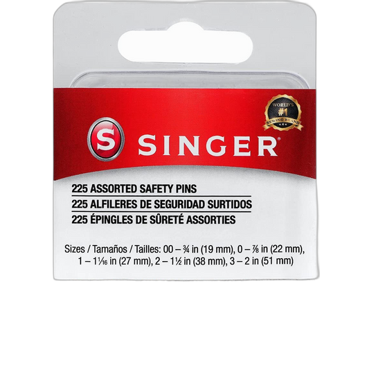 Singer 00205 Safety Pins Value Pack, Assorted Sizes, 225-Count